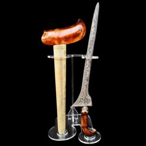 Keris Jalak Ngore Unik Gonjo Kanyut Pamor Dwi Warna
