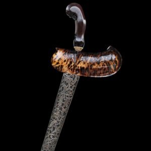 Keris Singo Barong Luk 5 Pamor Pedaringan Kebak & Wahyu Tumurun Kinatah Emas Istimewa